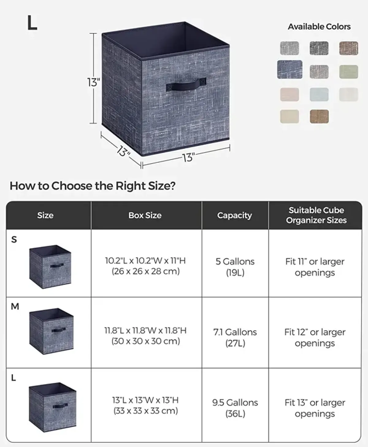 Non-Woven Fabric Storage Cubes with Double Handles