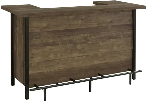 Coaster Co. of America Bellemore Freestanding Home Bar Wine Cabinet Rustic Oak