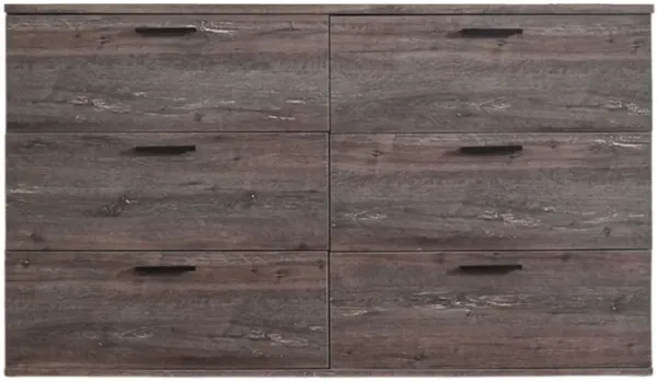 FC Design Klair Living Farmhouse Six-Drawer Jumbo Dresser