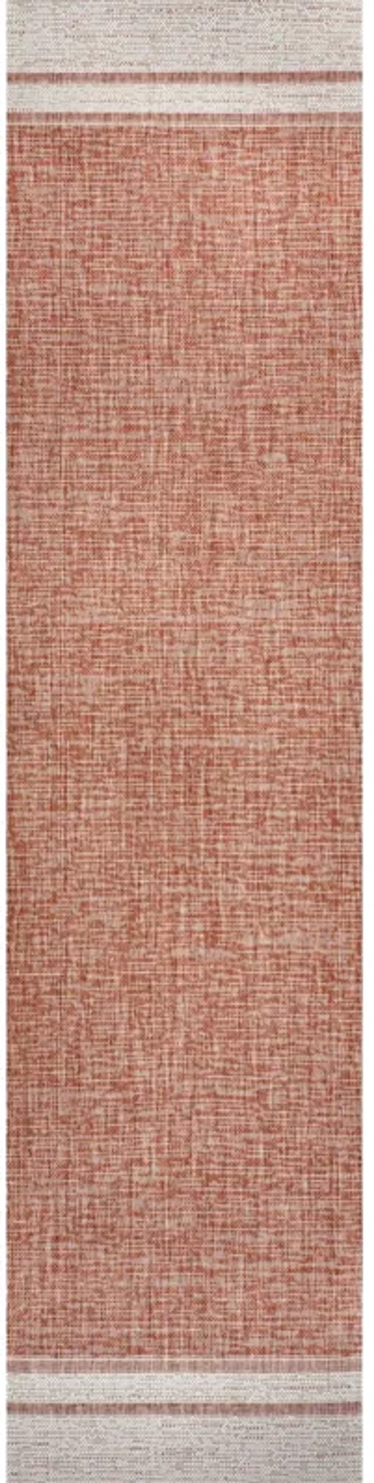 Alda Modern Minimalist Mingled Solid Indoor/Outdoor Area Rug