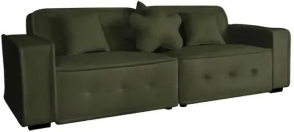 Indoor Sofa with Three Pillows Stylish and Comfortable Seating for Living Room or Lounge