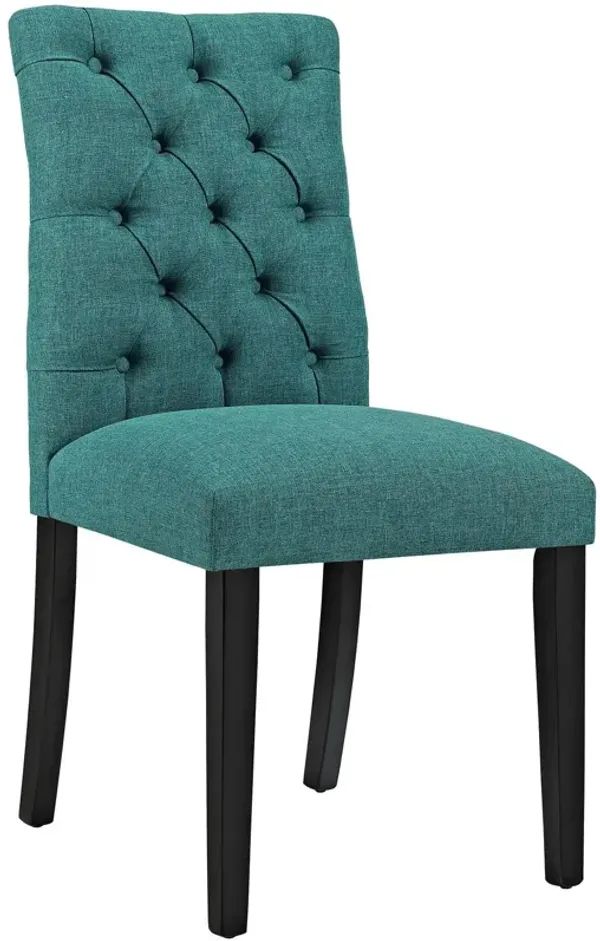 Modway MO- Duchess Modern Tufted Button Upholstered Fabric Parsons, Dining Chair, Teal