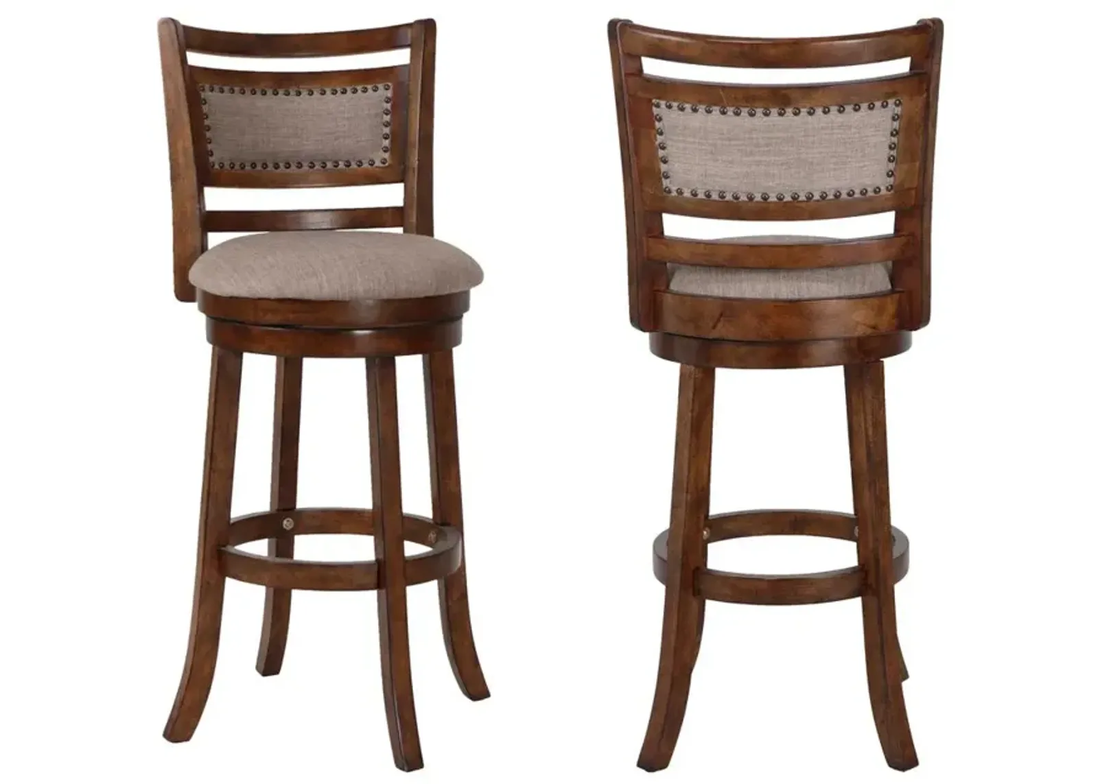 New Classic Furniture Aberdeen Brown Solid Wood Swivel Bar Stool (Set of 2)