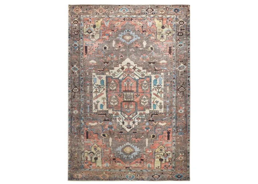 Percy 39AJF Taupe/Red/Brown 7'10" x 9'10" Rug