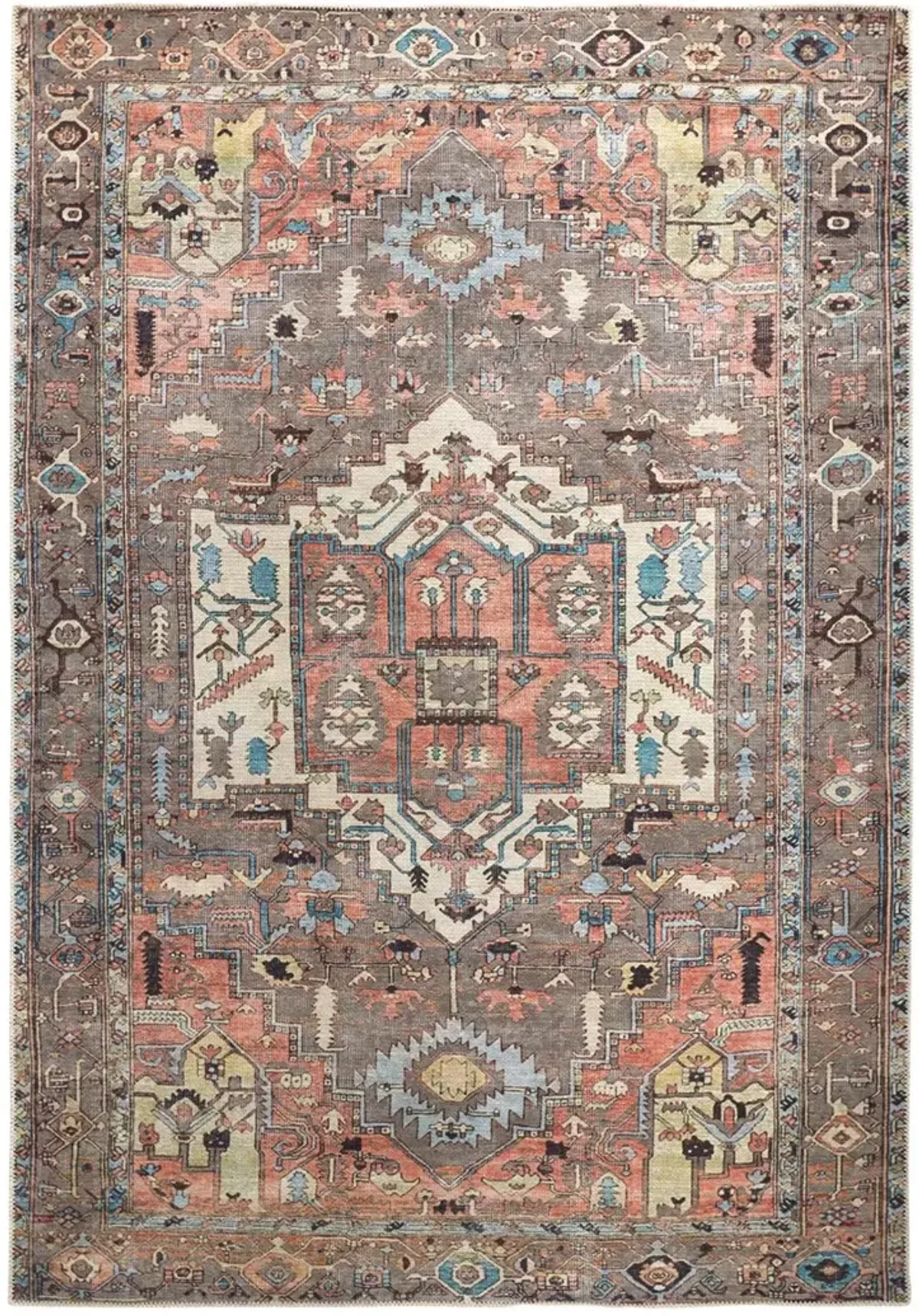 Percy 39AJF Taupe/Red/Brown 7'10" x 9'10" Rug