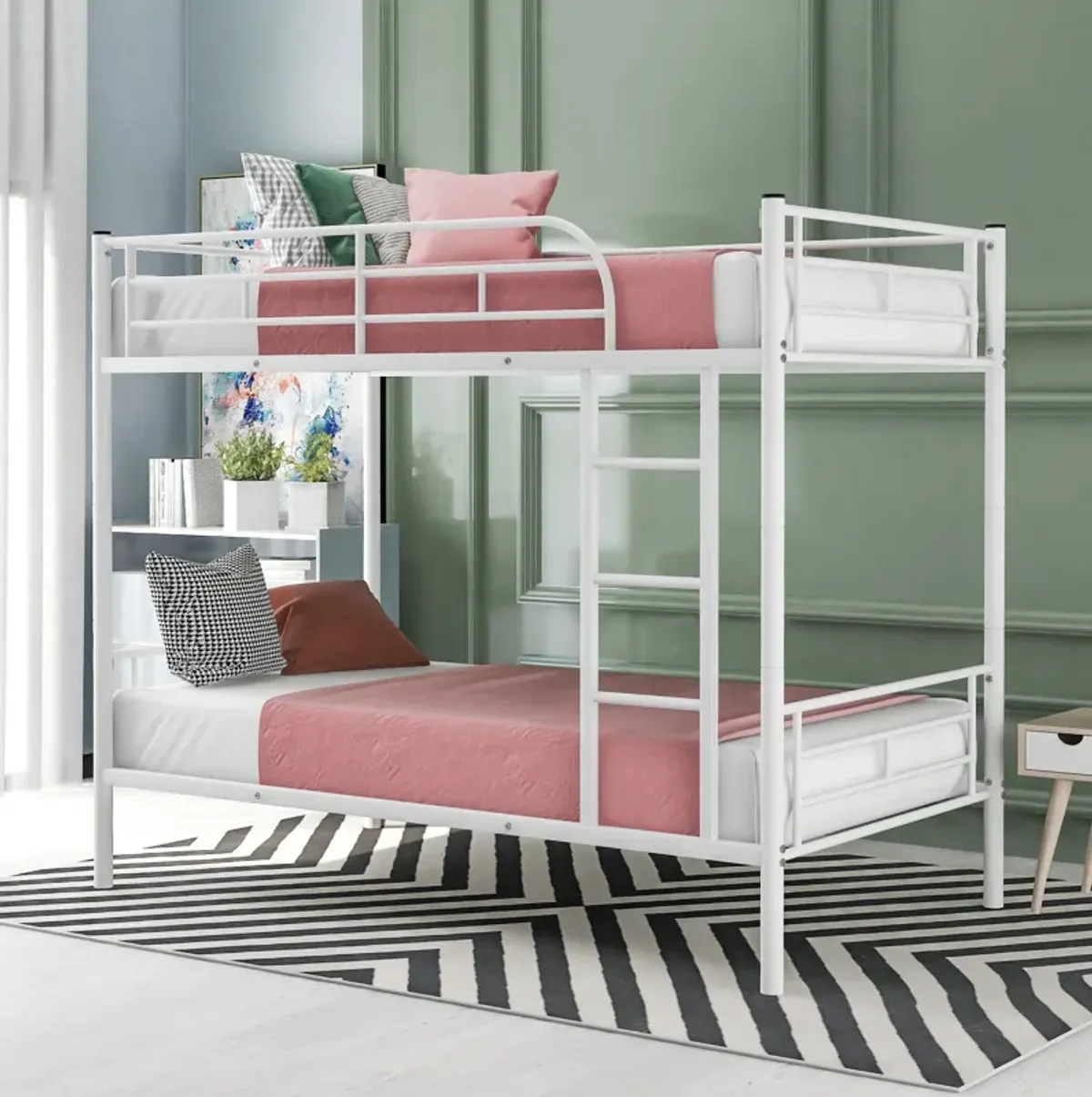 Merax Twin Over Twin Metal Bunk Bed