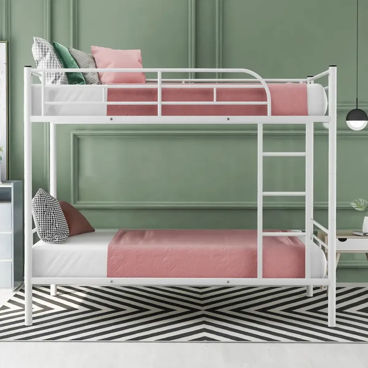 Merax Twin Over Twin Metal Bunk Bed