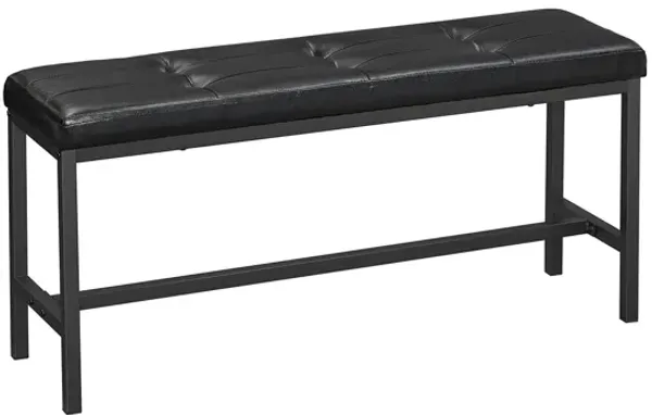 BreeBe Dining Bench with PU Leather Padded Seat