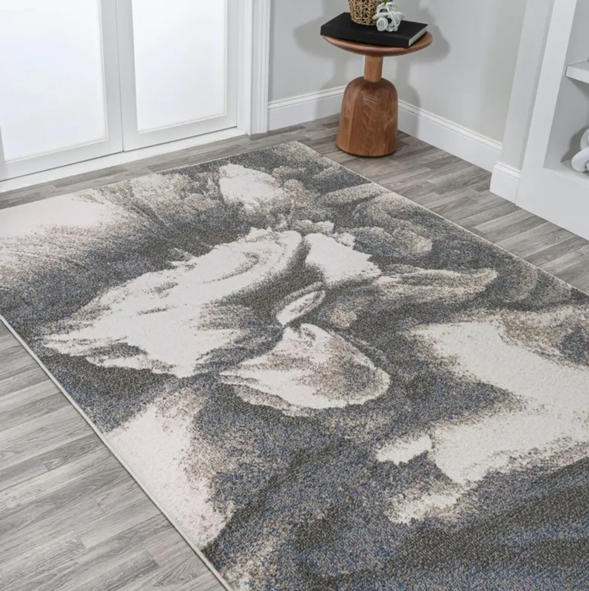 Petalo Abstract Two Tone Modern Area Rug