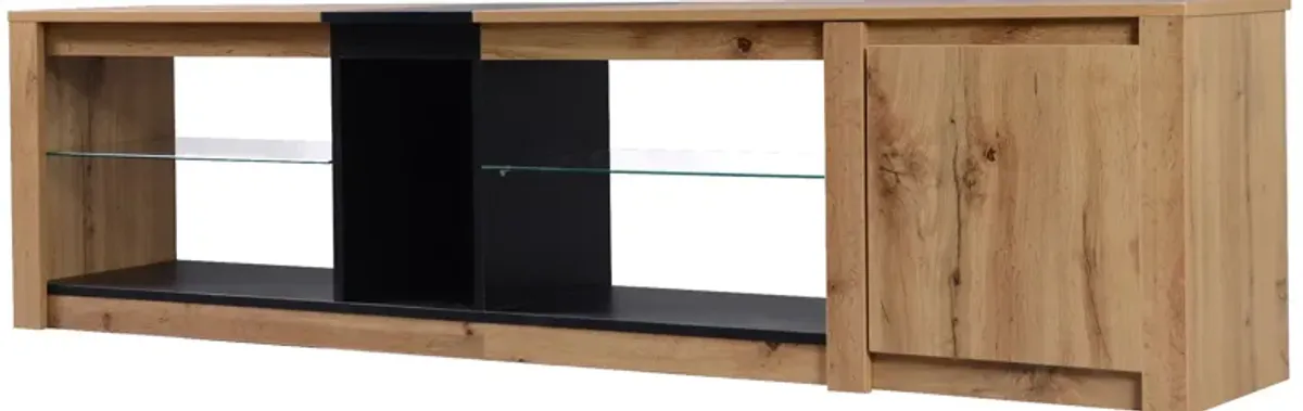 Merax Modern Storage Cabinet TV Stand with LED Light