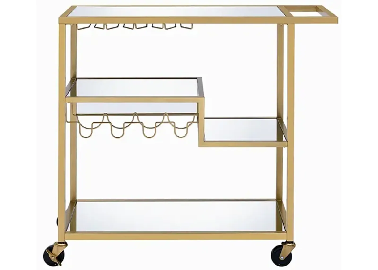 ACME Adamsen Serving Cart, Champagne & Mirror