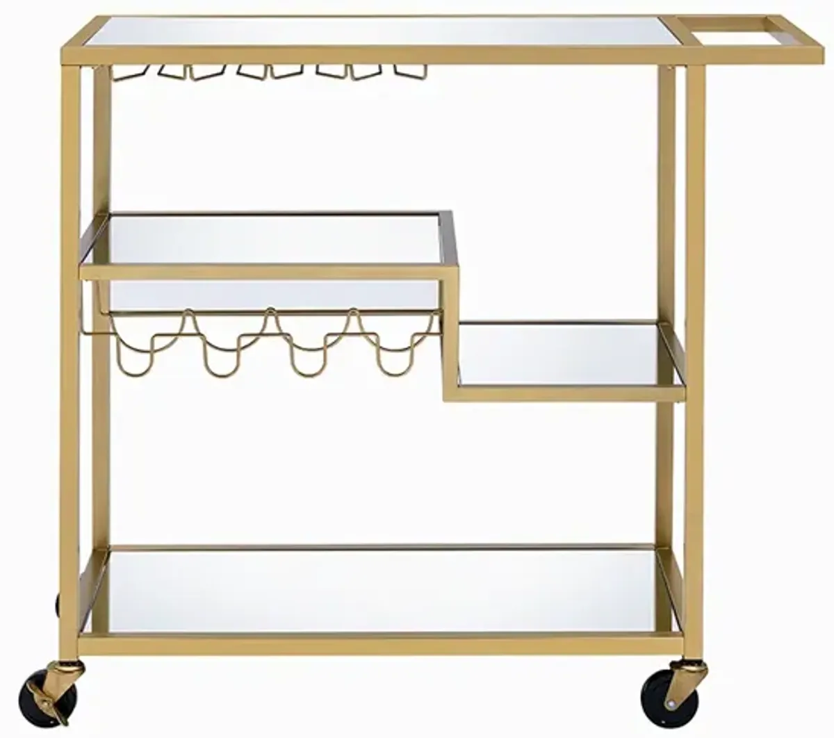 ACME Adamsen Serving Cart, Champagne & Mirror