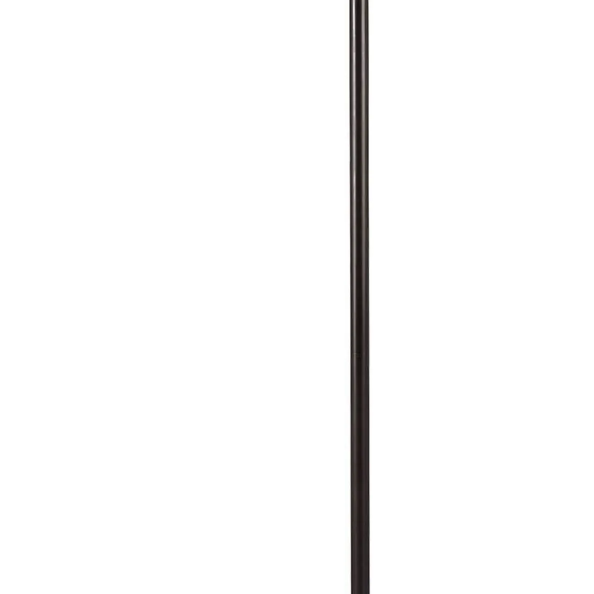 150 Watt Metal Floor Lamp with Swing Arm and Fabric Conical Shade, Black-Benzara