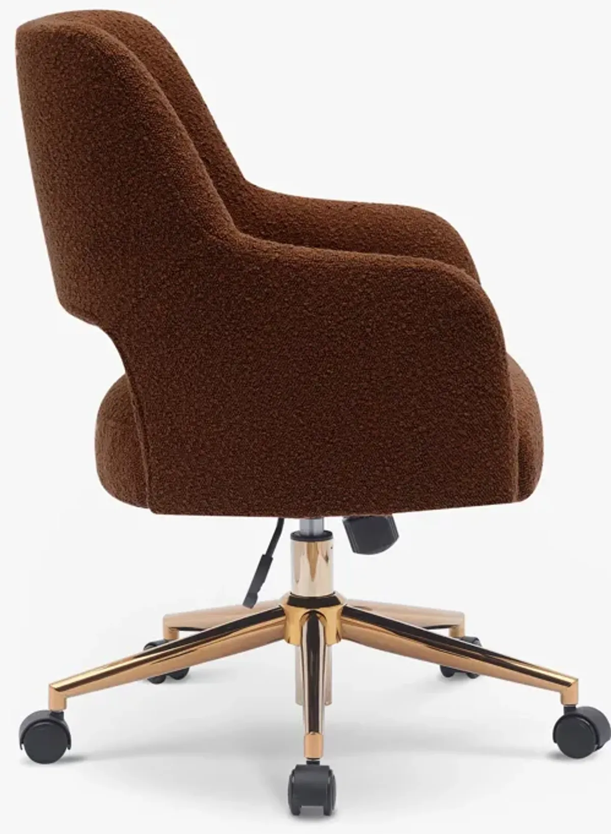 WestinTrends Mid-Century Modern Swivel Office Vanity Chair with Wheels