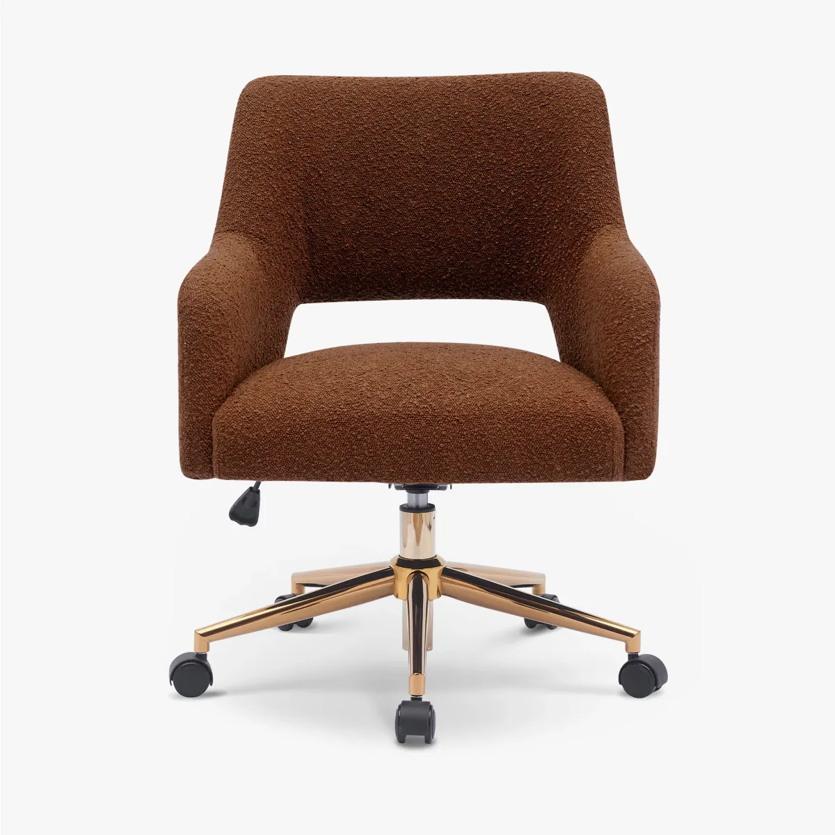 WestinTrends Mid-Century Modern Swivel Office Vanity Chair with Wheels