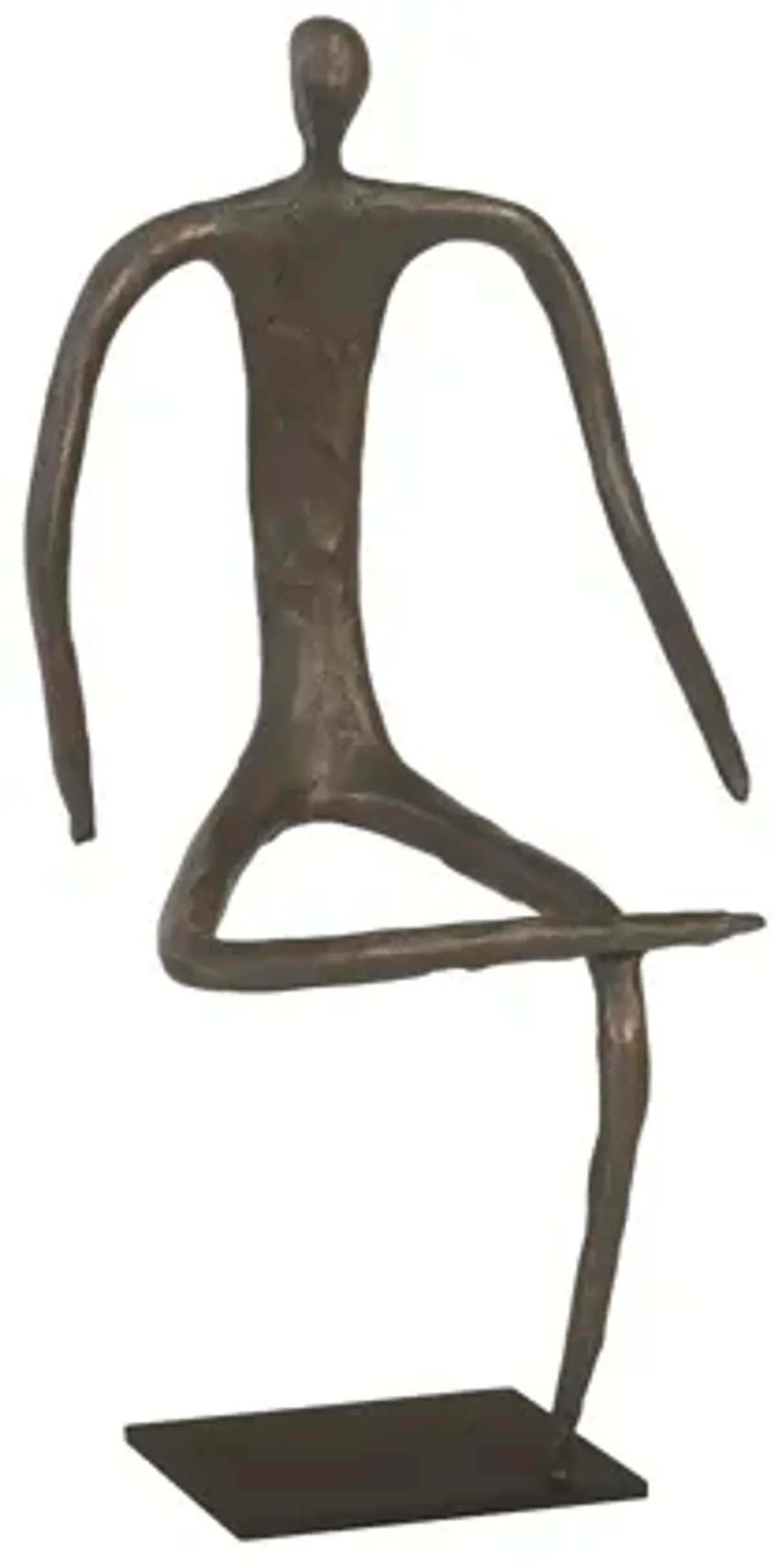 Abstract Leg Folded Figure on Metal Base