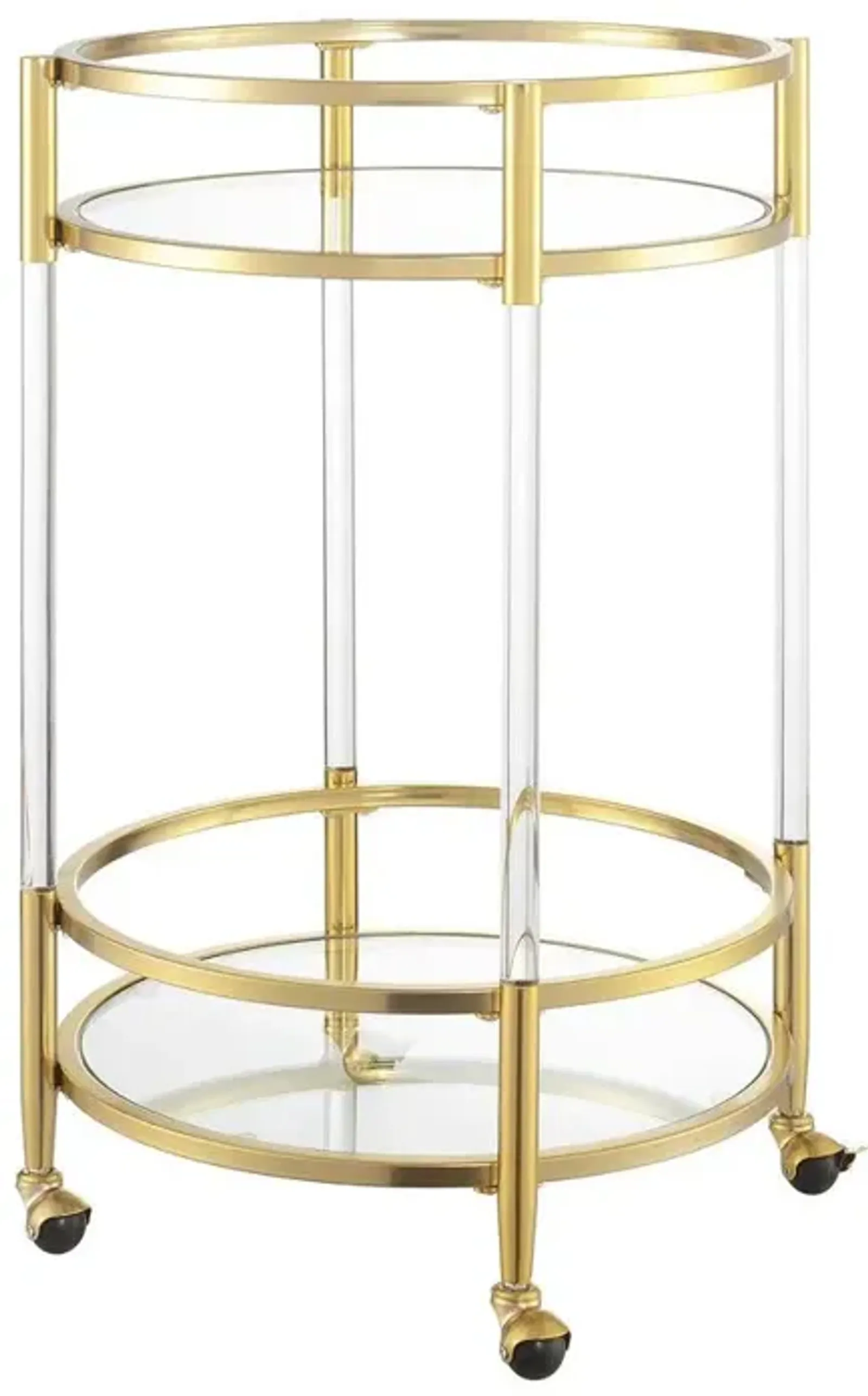 Convience Concept, Inc. Royal Crest 2 Tier Acrylic Round Glass Bar Cart