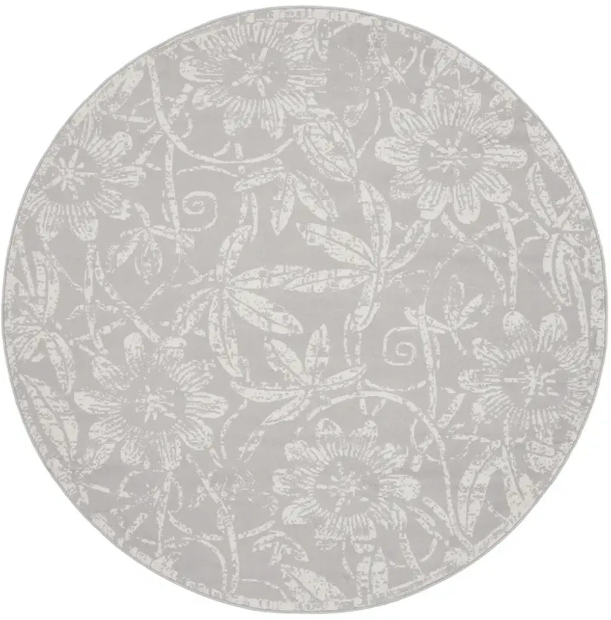 Whimsicle WHS05 Gray 5' x Round Rug