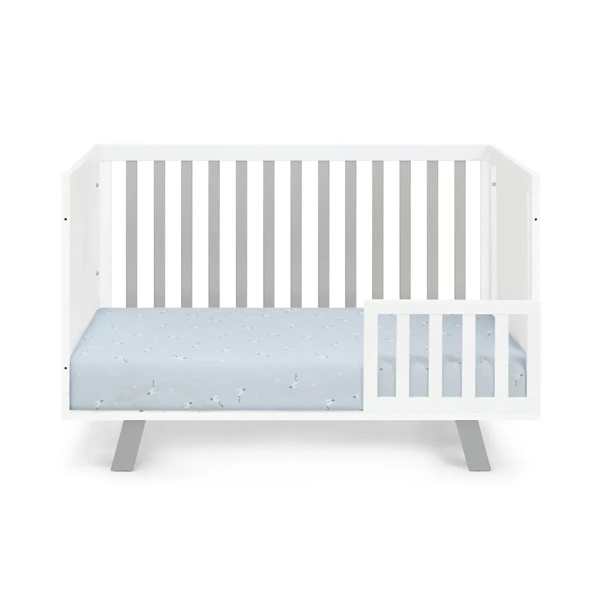 Suite Bebe Livia 3-in-1 Convertible Crib White/Gray