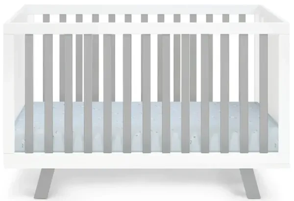 Suite Bebe Livia 3-in-1 Convertible Crib White/Gray