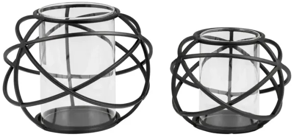 6" Orb Candle Holder Set