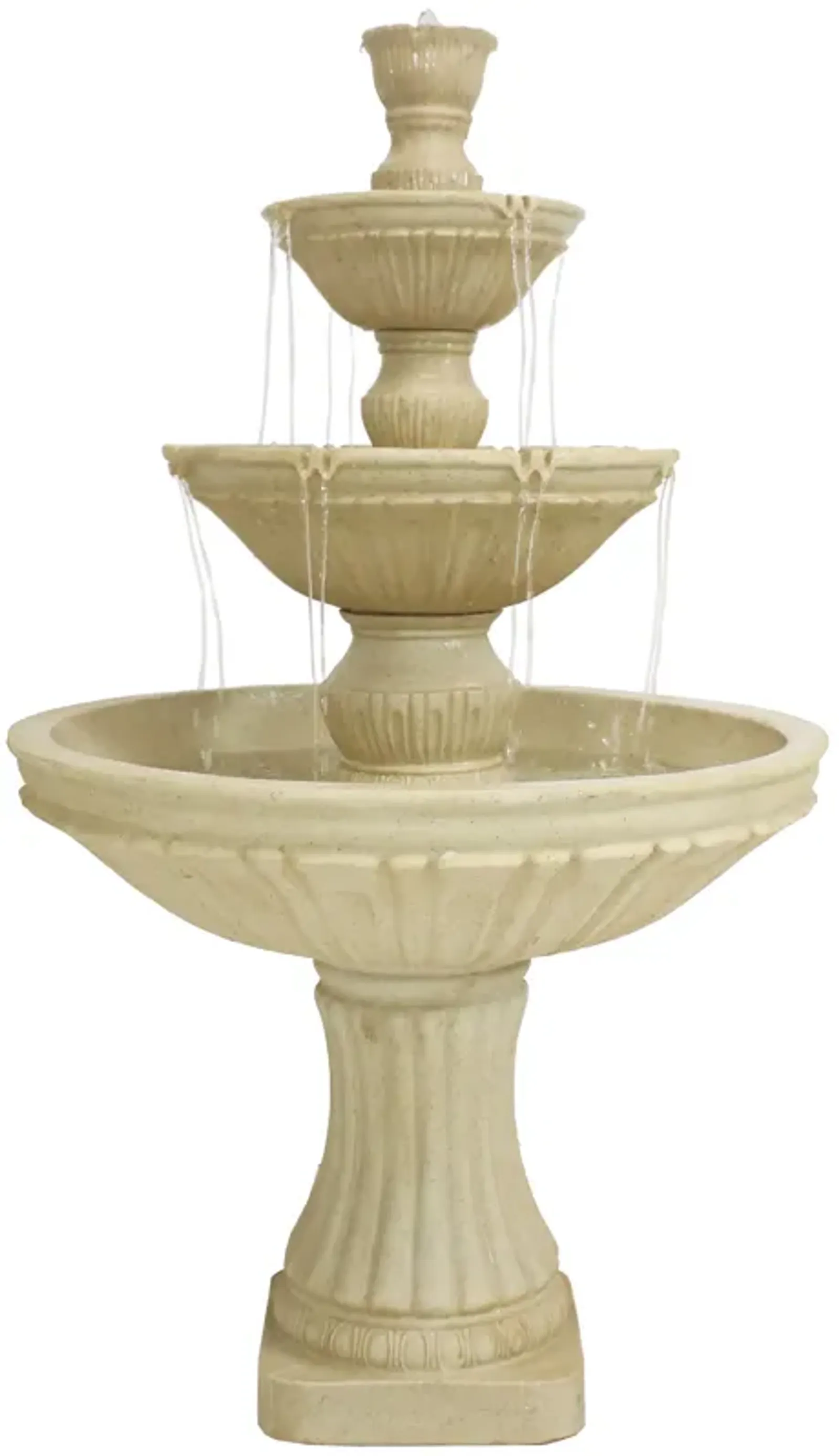 Sunnydaze Classic Designer Polystone Outdoor 3-Tier Fountain