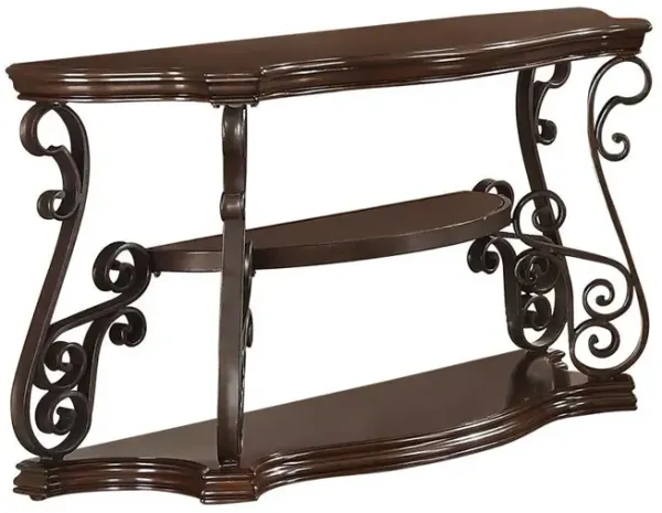 Laney Sofa Table Deep Merlot and Clear