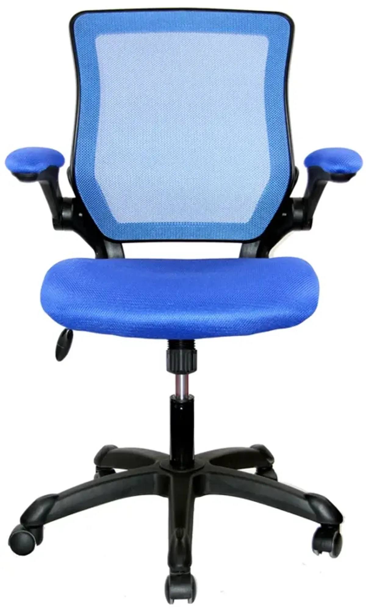 Mesh Task Office Chair With Flip Up Arms, Blue