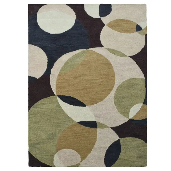 RUGSOTIC CARPETS HAND TUFTED WOOL ECO-FRIENDLY AREA RUGS  - 4'x6', Rectangle Shape, Multicolor, Geometric Modern Design, High Pile Thick Handmade Area Rugs for Living Room, Bed Room (K00226)