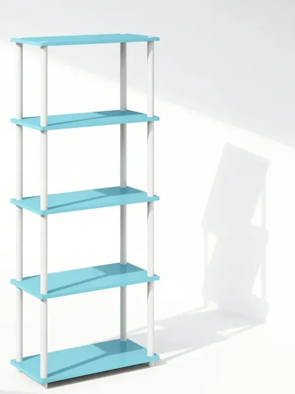 Turn-N-Tube 5-Tier Multipurpose Compact Display Rack, Shelving Unit, Bookcase