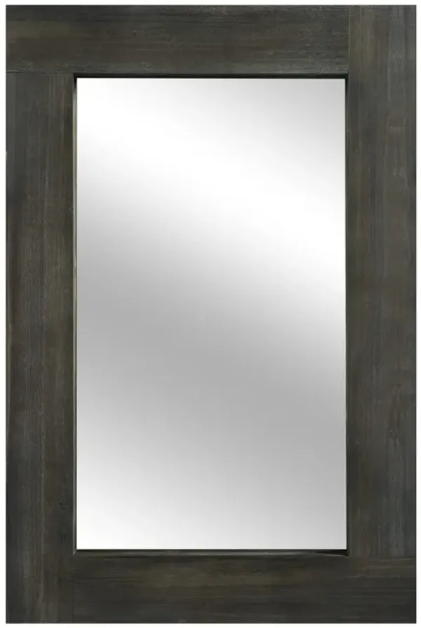 36*24  Rustic Rectangle Framed Brown  Wall Mirror (Set of 2)