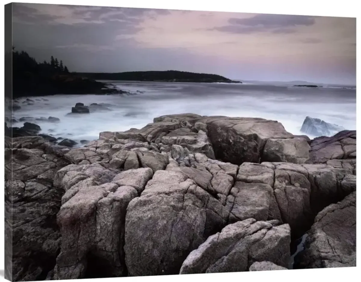 Sunset of the Atlantic Ocean near Thunder Hole, Acadia National Park, Maine-Canvas Art-40x30