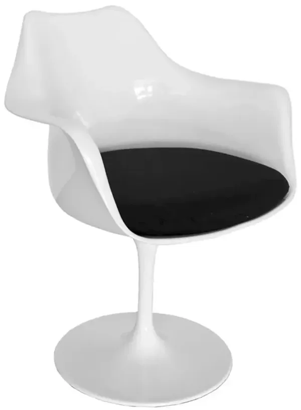 Pangea Home Ella Arm Dining Chair White