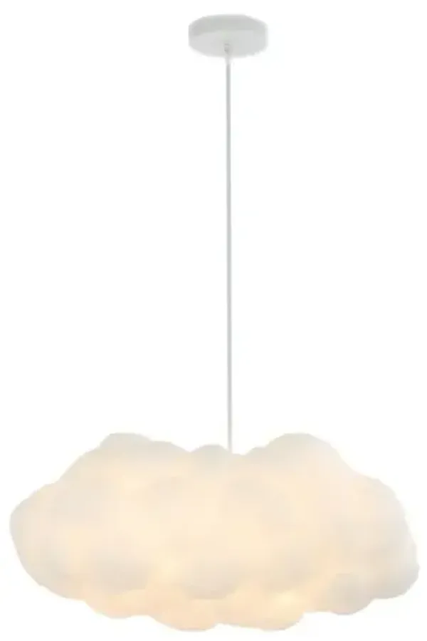 Zephyr 2-Light Modern Contemporary Silk LED Cloud Pendant