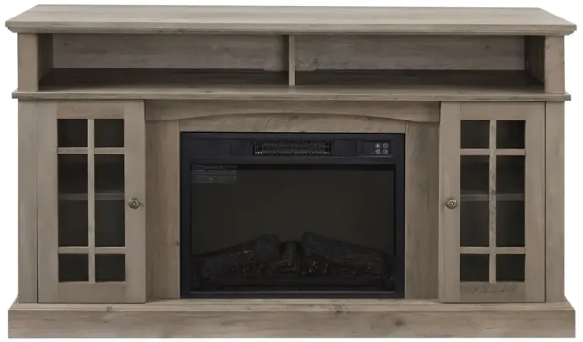 Classic TV Stand with 23" Fireplace for TVs up to 65"