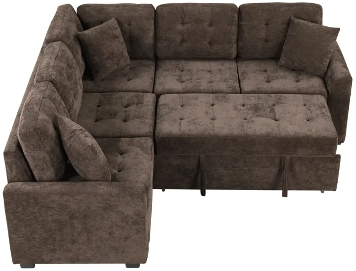 Merax Pull-out Sleeper Sofa with Wheels