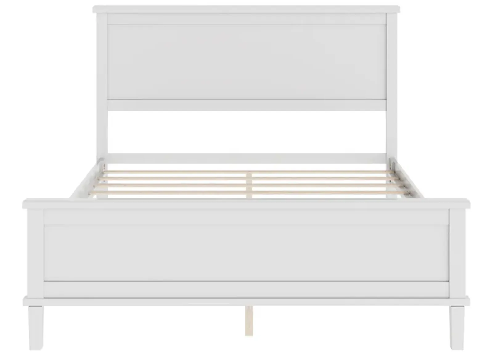 Merax Mid-Century Wood Platform Bed with Headboard