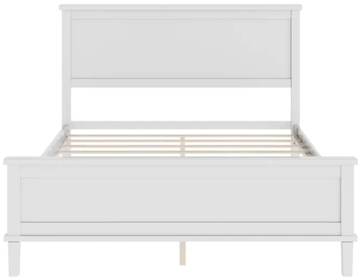 Merax Mid-Century Wood Platform Bed with Headboard