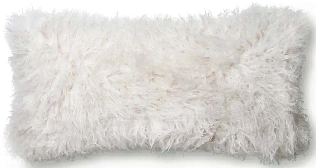 P0597 Ivory 12"x27" Poly Pillow