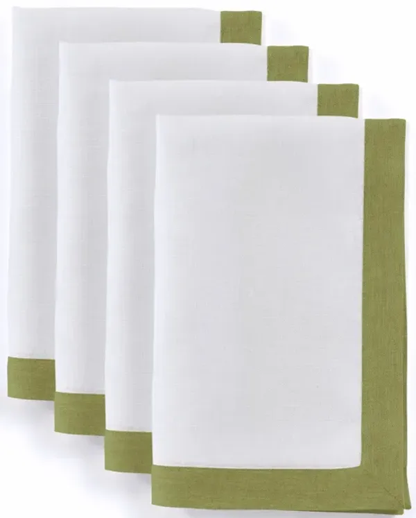 Solino Home 100% Pure Linen Dinner Napkins 20 x 20 Inch Set of 4 - Classic