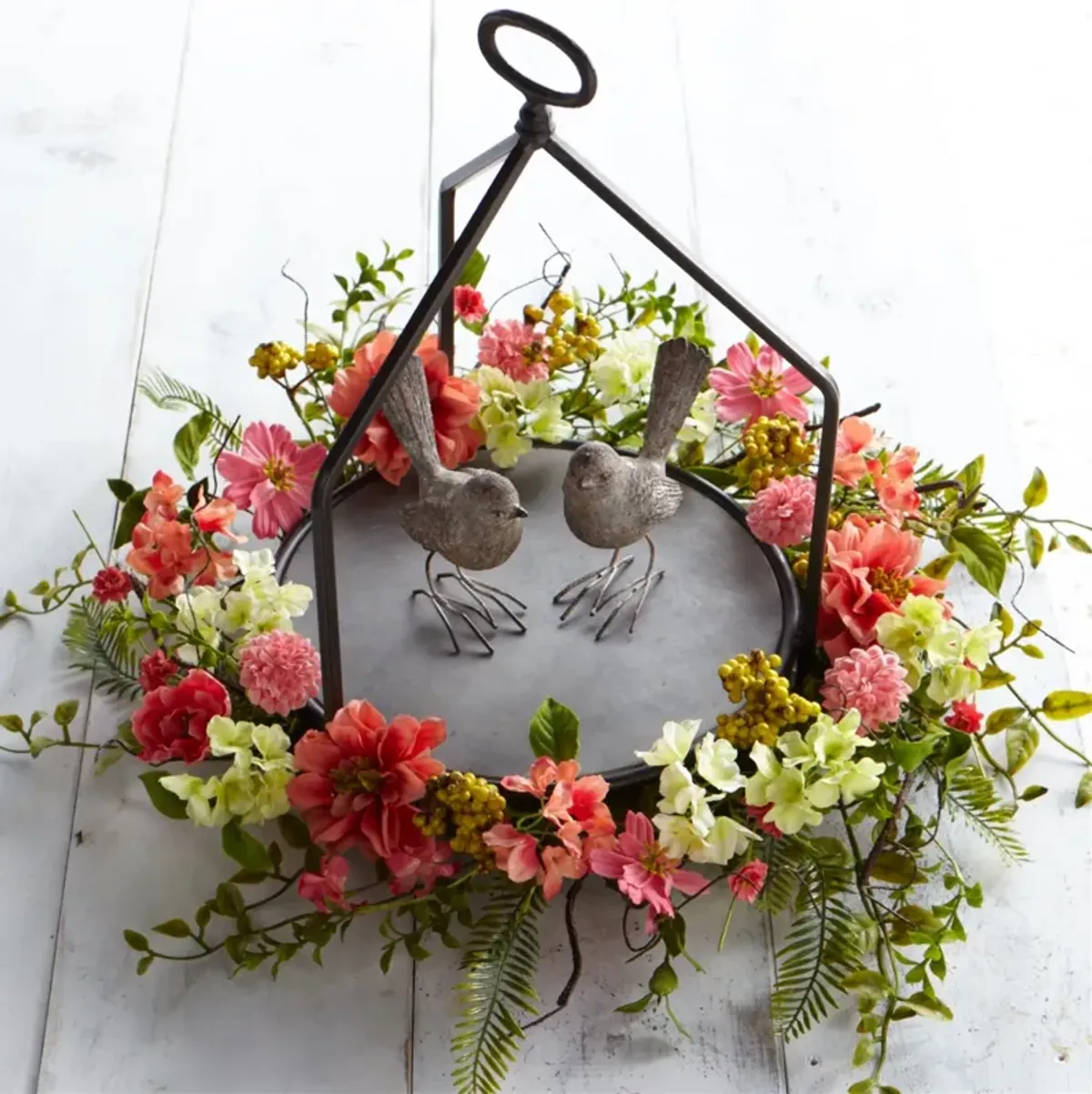 Cosmos and Berry Wreath – Bright and Cheerful Floral Décor for Home, Door, or Seasonal Display