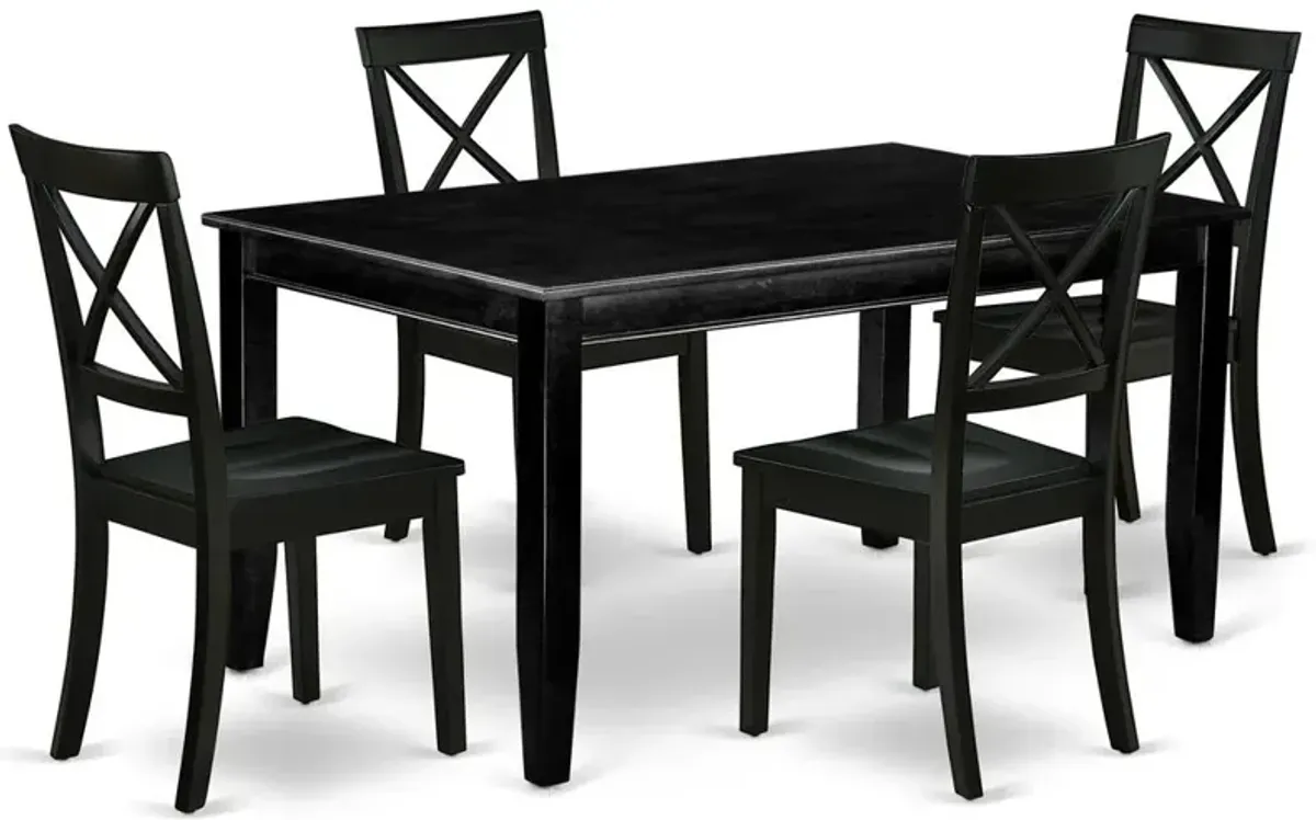 Dining Room Set Black, DUBO5-BLK-W