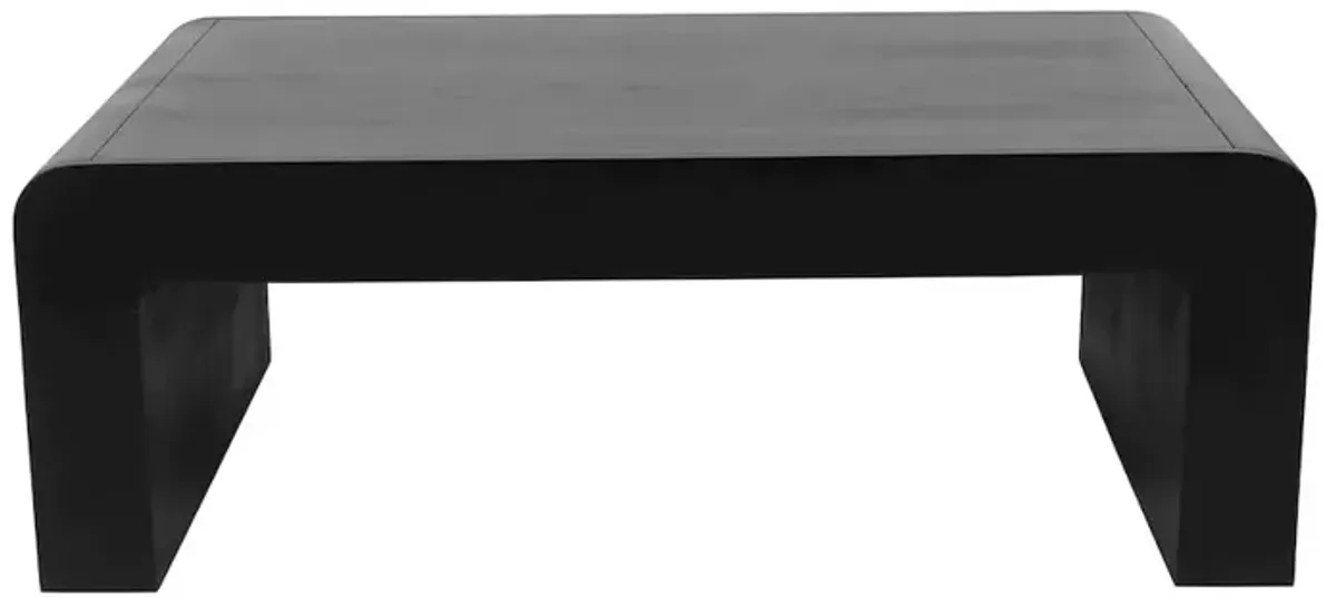 Jofran Brooklyn 50 Mid-Century Modern Solid Wood Waterfall Curved Coffee Table