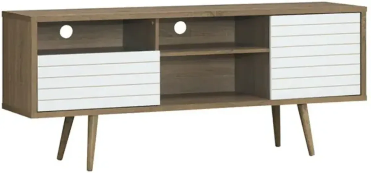 Hivvago Mid-Century Modern TV Stand for TVs up to 65 Inch with Storage Shelves