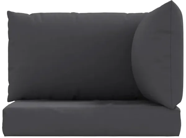 Paom Outdoor Cushion for Bench Set of 3, Dark Gray Oxford Fabric - Benzara