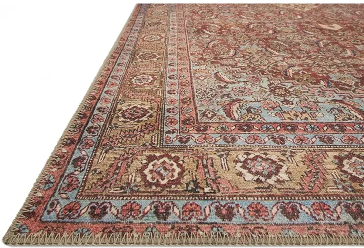 Loren LQ06 Red/Multi 3'6" x 5'6" Rug