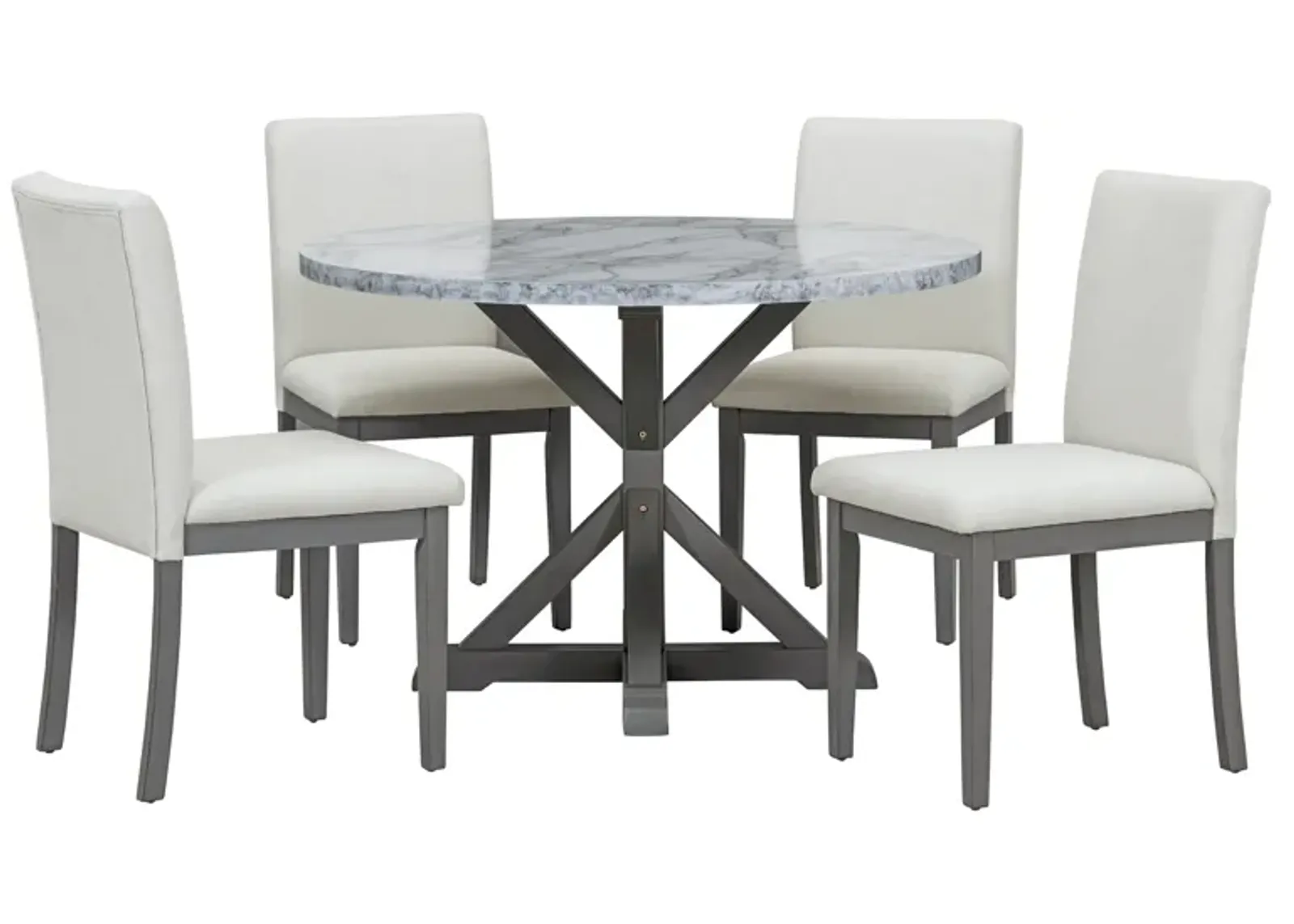 Merax 5-Piece Farmhouse Style Dining Table Set