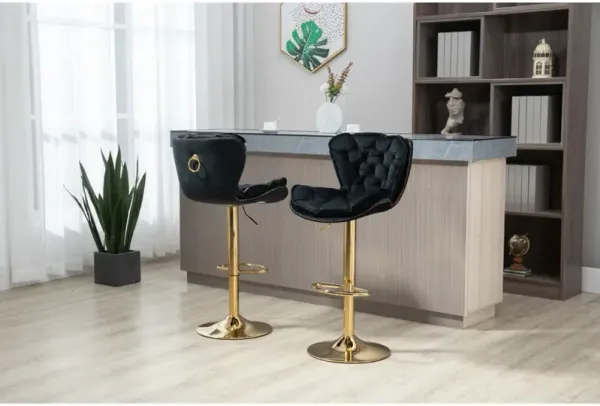 Bar Stools With Back And Footrest Counter Height Dining Chairs Set of 2