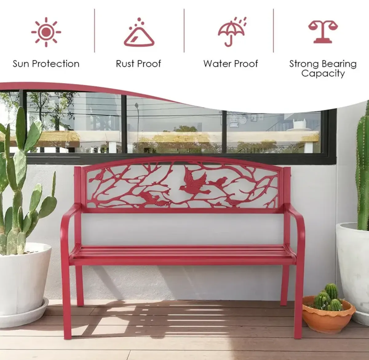 Patio Garden Bench Park Yard Outdoor Furniture