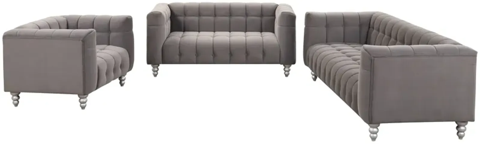 Merax 3-piece Upholstered Loveseat Sofa Set